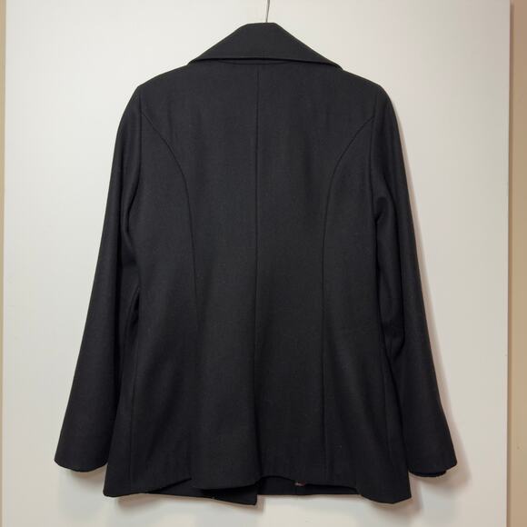 Betsey Johnson Women's Wool Blend Pea Coat Bow Y2K Gothcore Pin Up Rockabilly - Picture 2 of 6